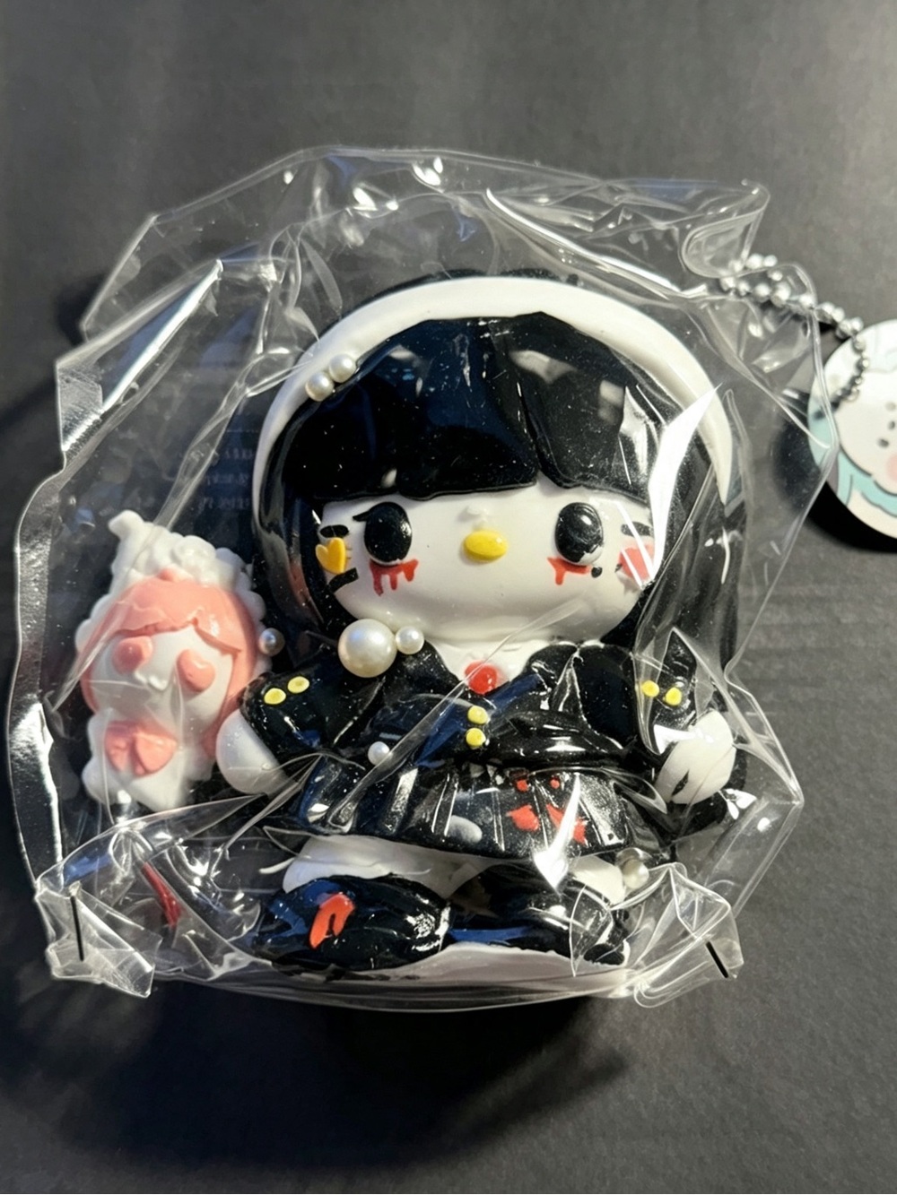 A CORNUE x Kawaii Black Gothic Doll Big Squishy Bag Charm
